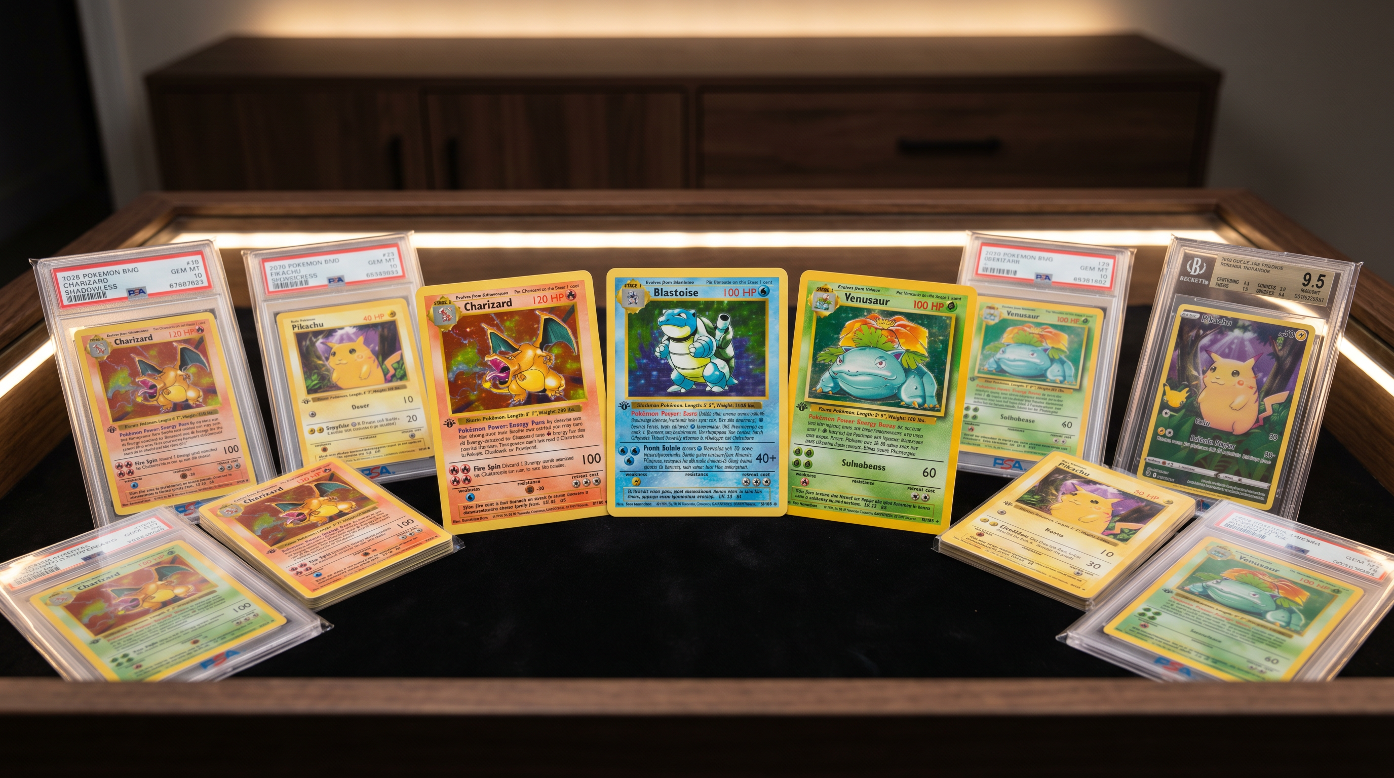 Rare Pokémon trading cards collection