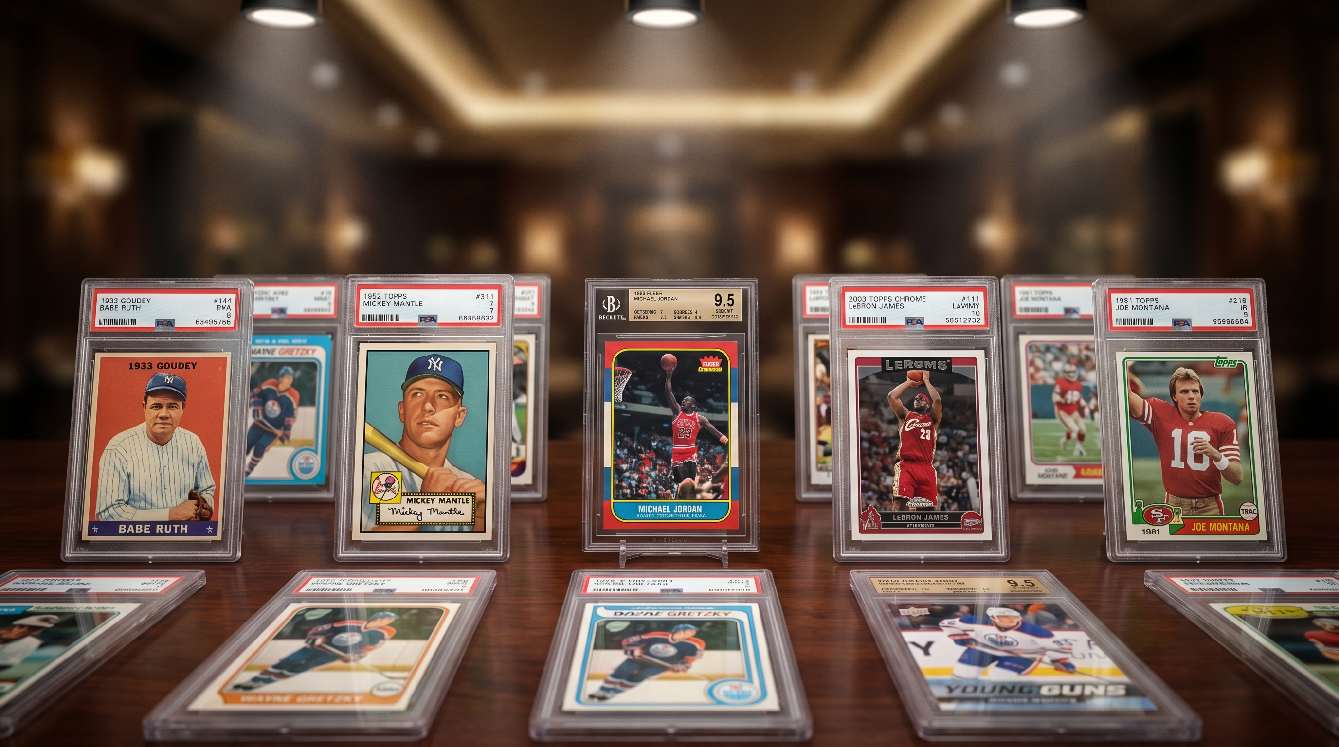 Premium sports trading cards collection
